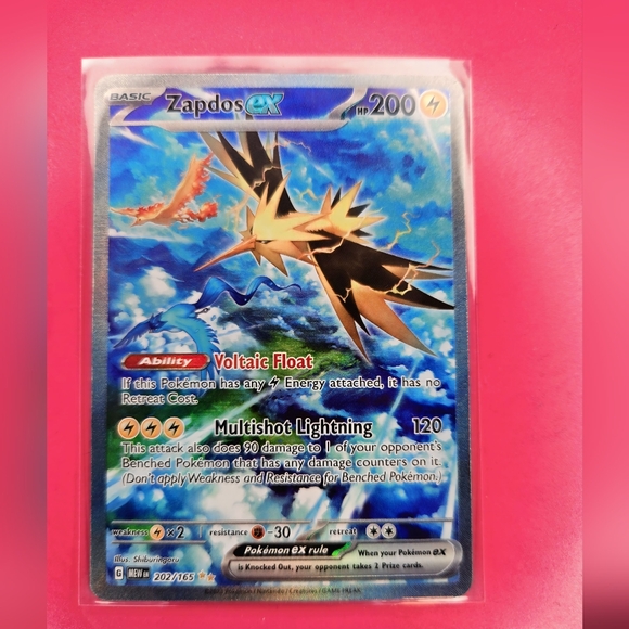 Pokemon Other - Pokemon Zapdos EX Trading Card - Blue and Yellow